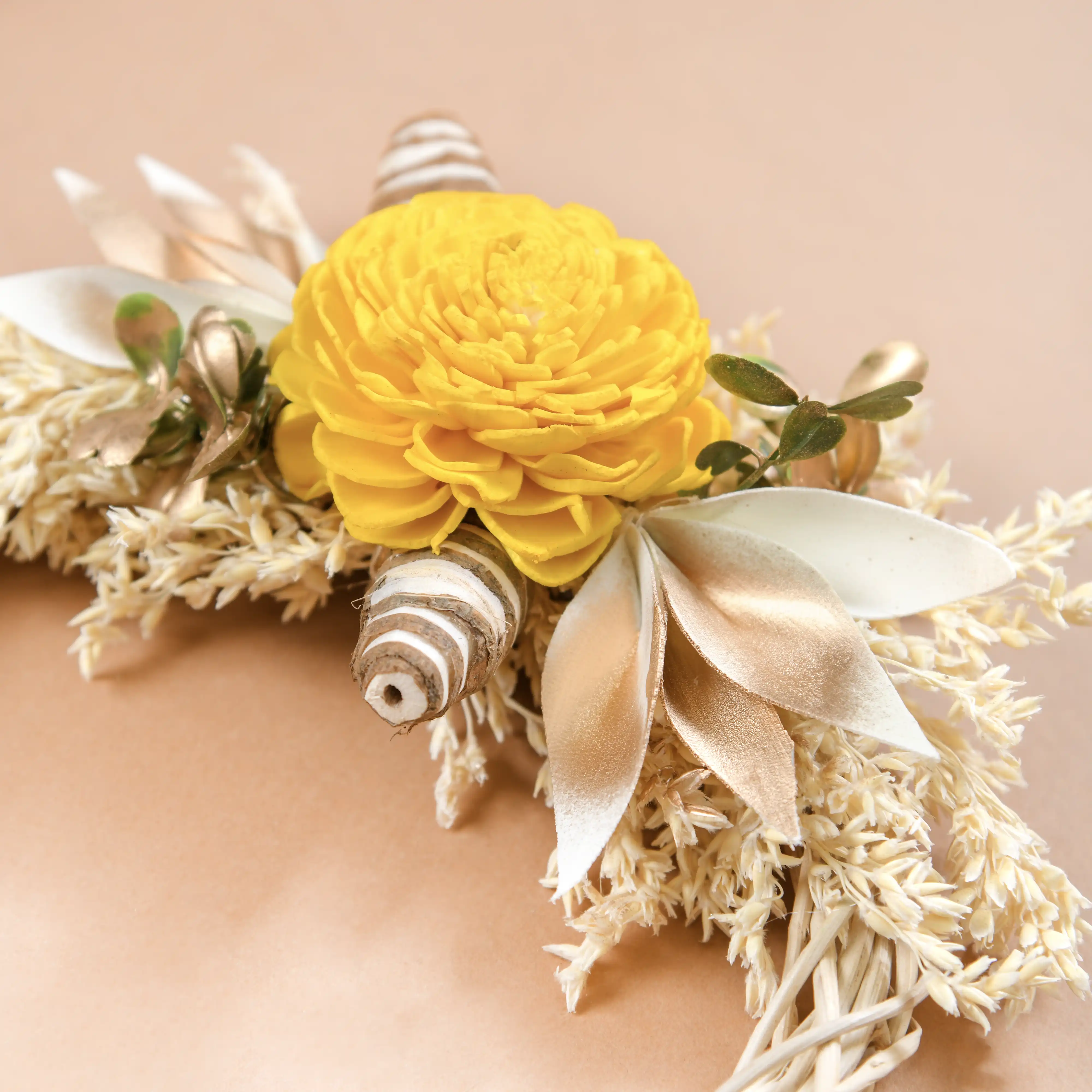 Mini Floral Garland Wreath For Wall Decor Set Of 4 - Image 9
