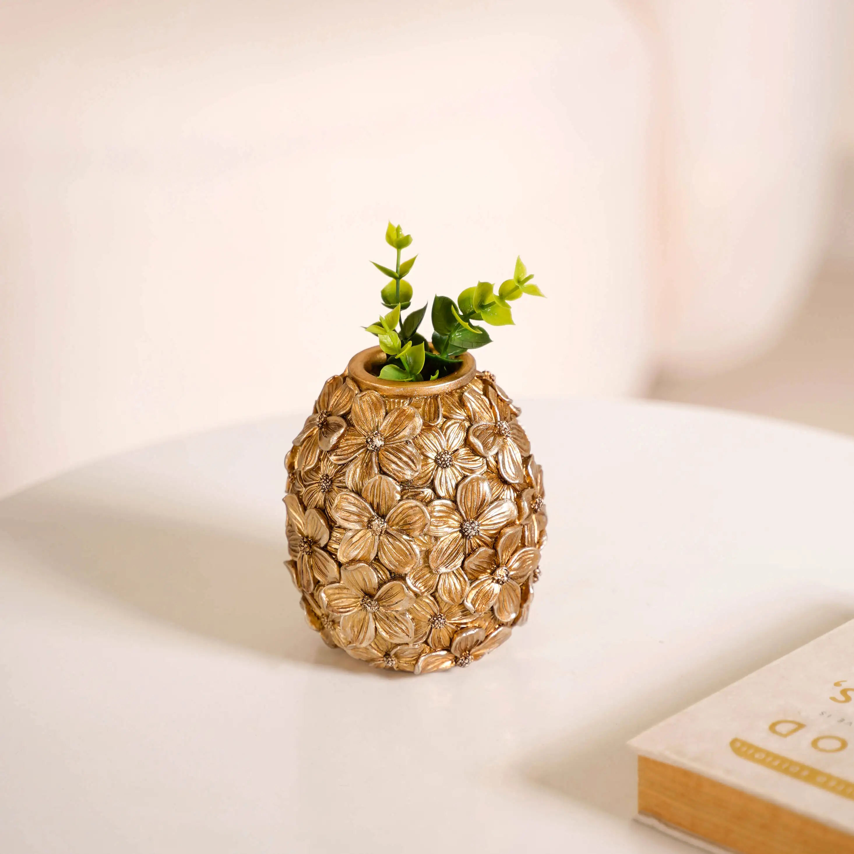 Mini Floral Vase Antique Bronze - Image 10