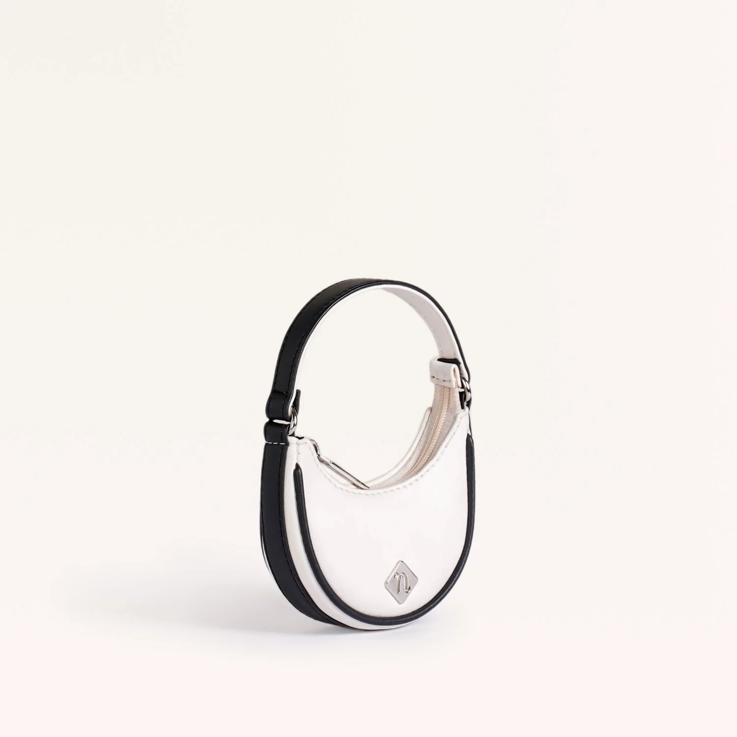 Mini Half Moon Bag White - Image 6