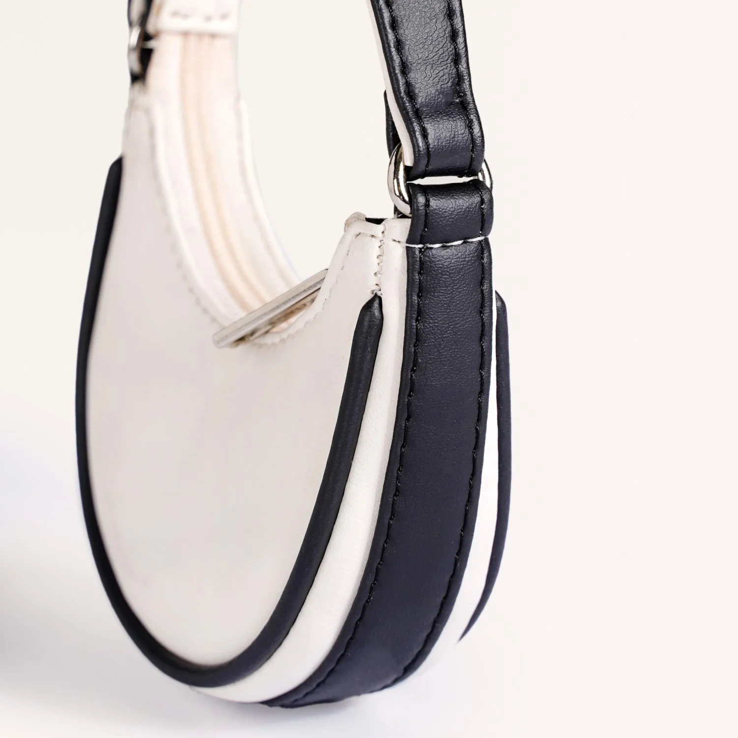 Mini Half Moon Bag White - Image 7