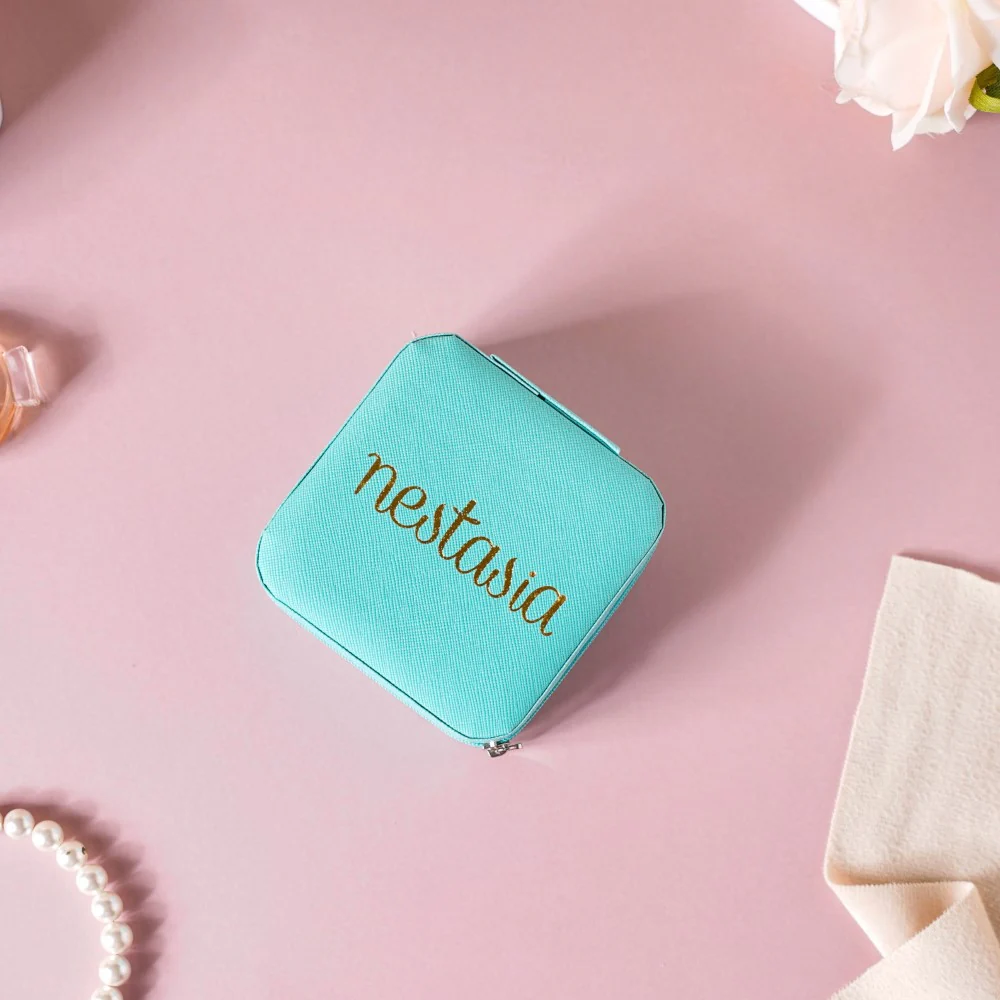 Mini Jewellery Storage Box Sea Green - Image 12