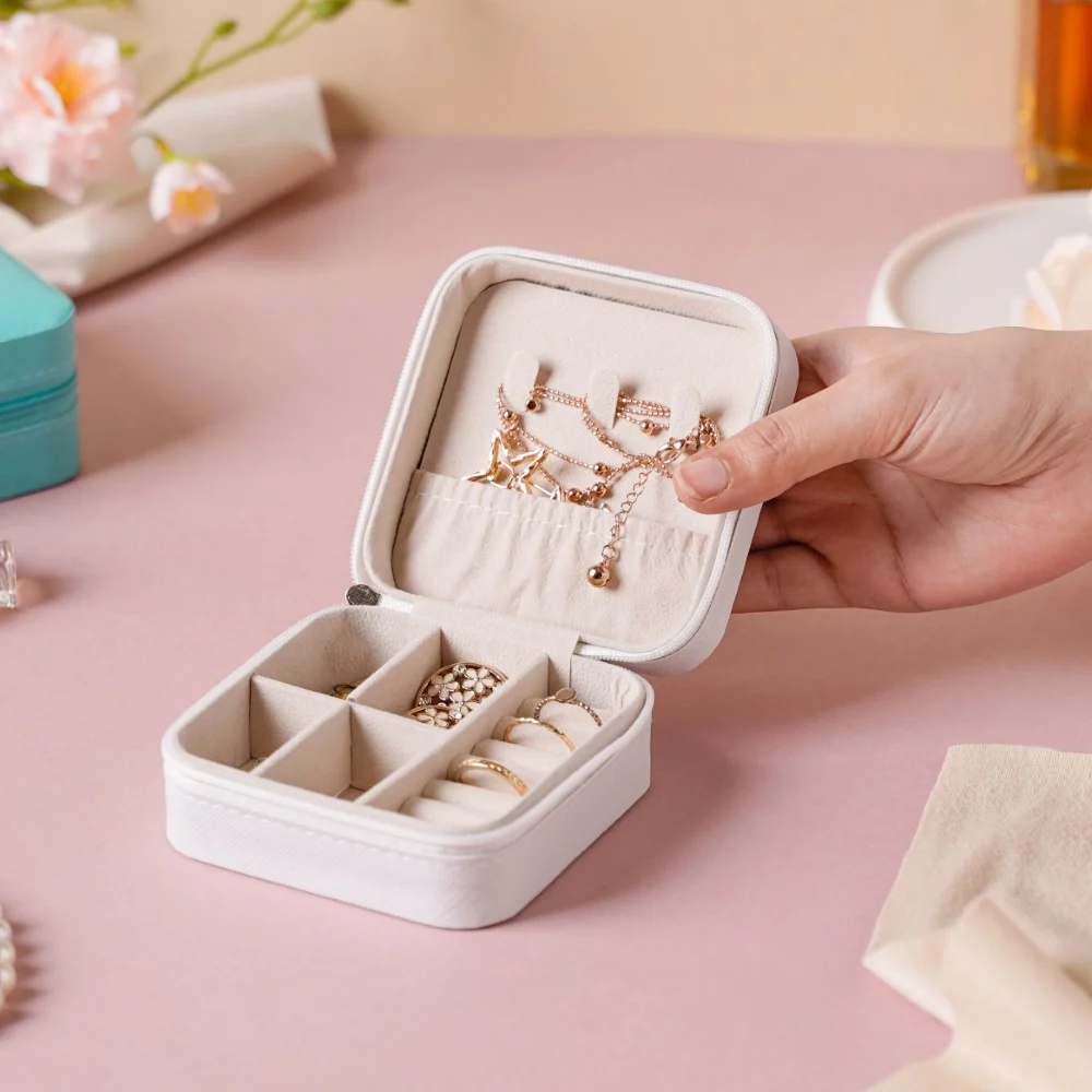 Mini Jewellery Storage Box White - Image 2