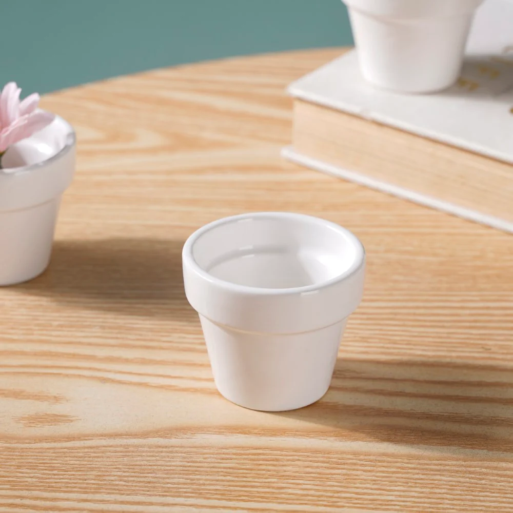 Mini Pot For Table Decor White Set of 4 - Image 11