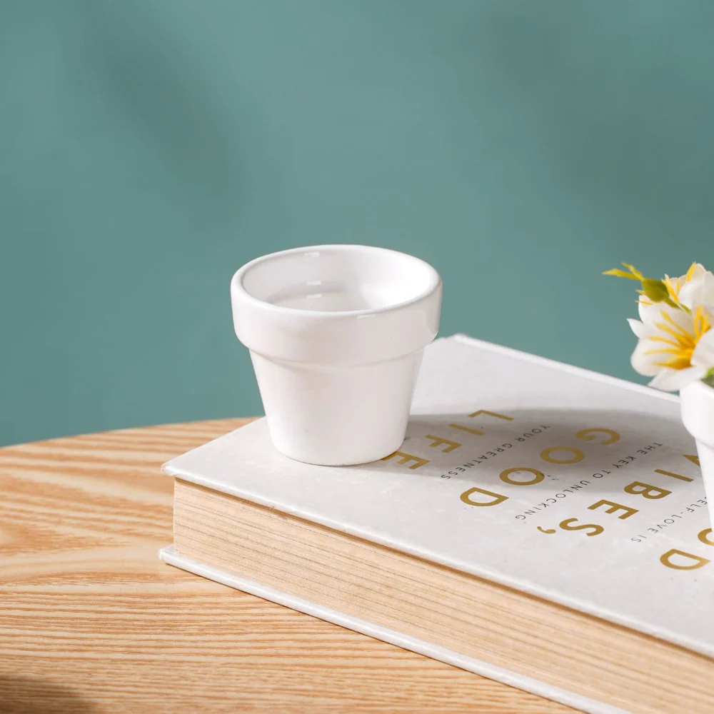Mini Pot For Table Decor White Set of 4 - Image 13