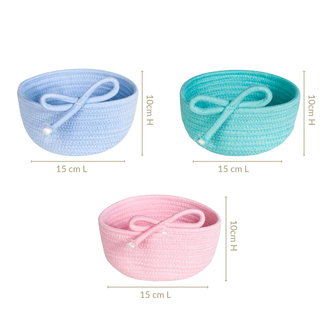 Mini Storage Basket Set Of 3 10cm - Image 4