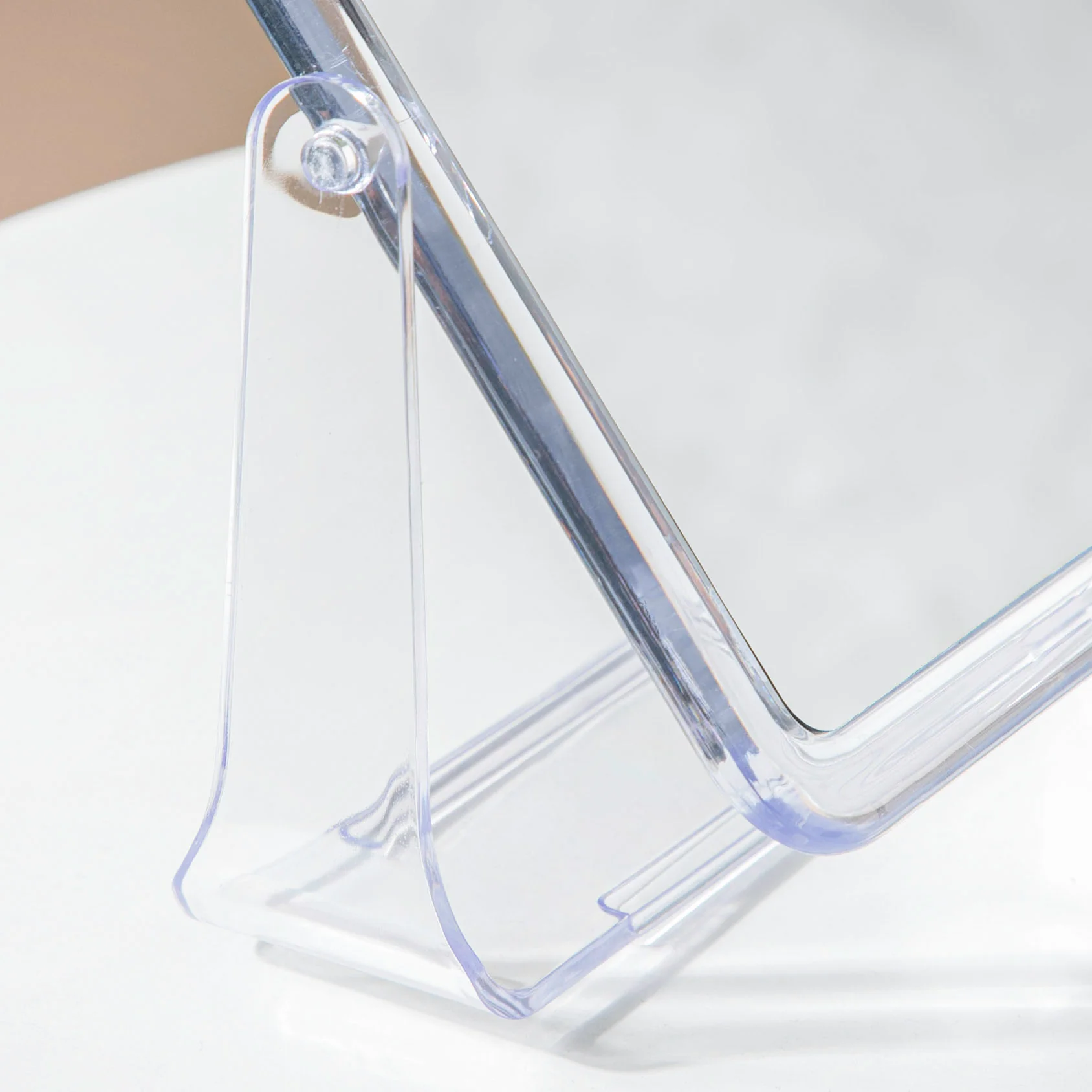 Minimal Transparent Double Sided Movable Table Mirror - Image 5