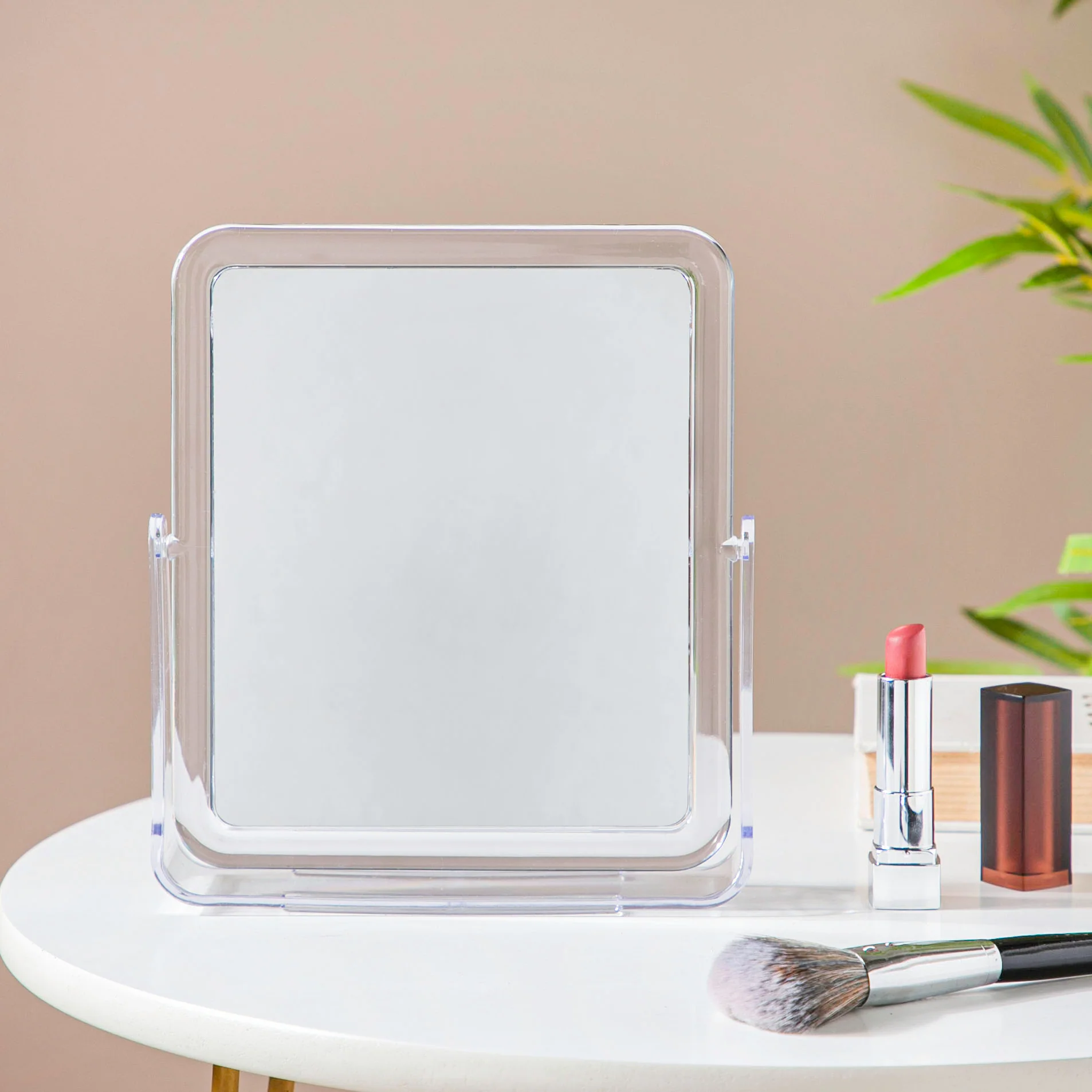 Minimal Transparent Double Sided Movable Table Mirror - Image 7