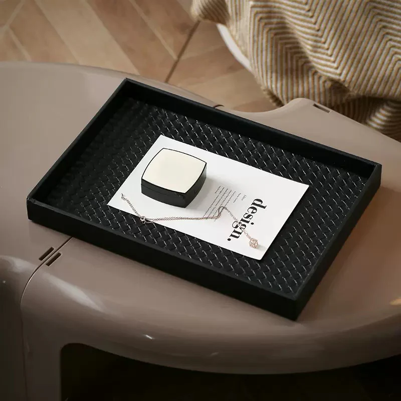 Minimalist Rectangle Organiser Tray Black