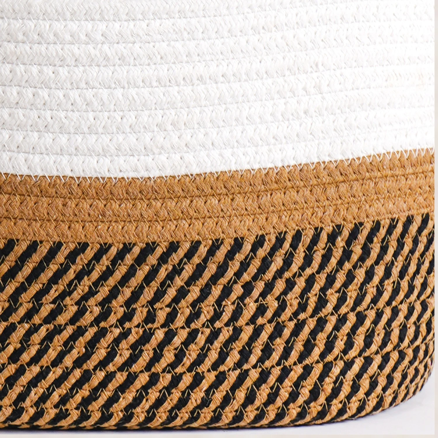 Minimalist Roped Cotton Storage Basket 20cm - Image 6