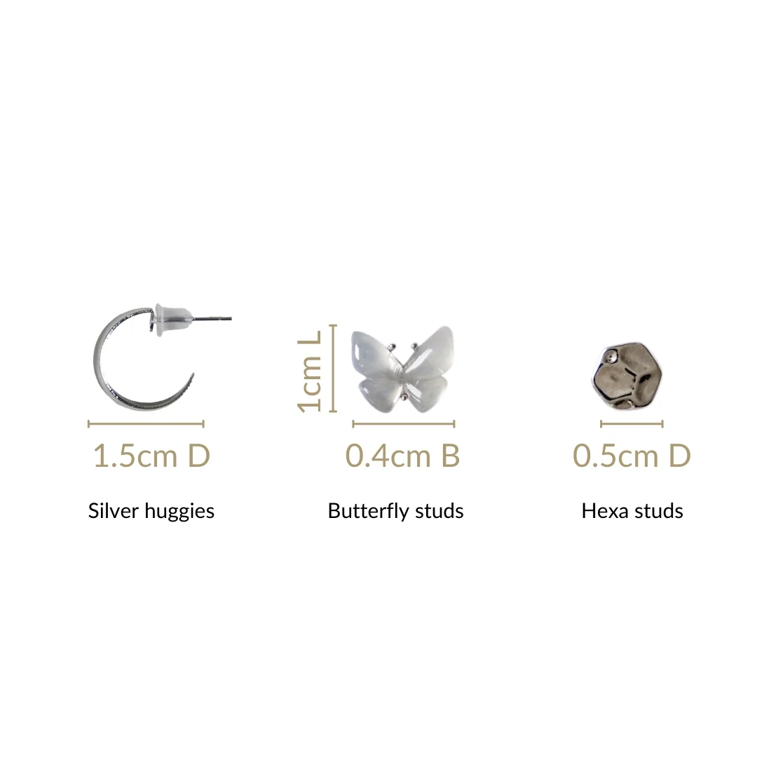 Minimalist Silver Serene Studs - Image 3