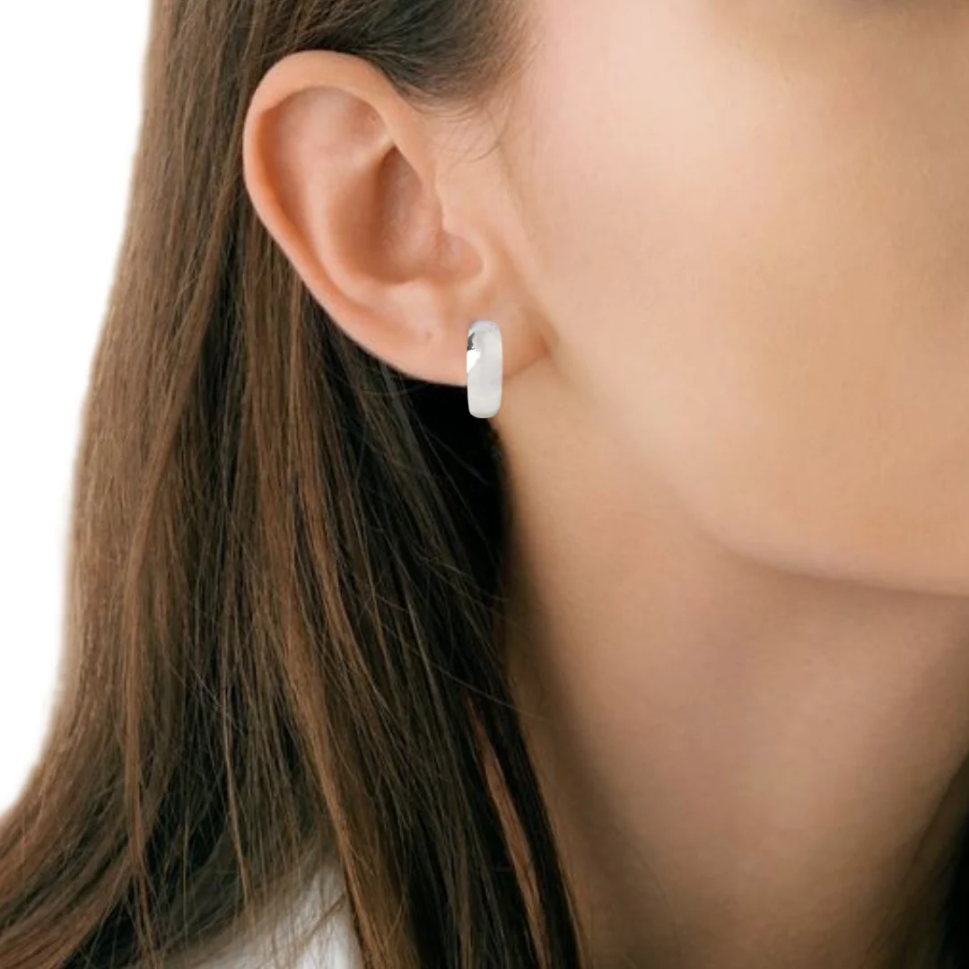 Minimalist Silver Serene Studs - Image 5