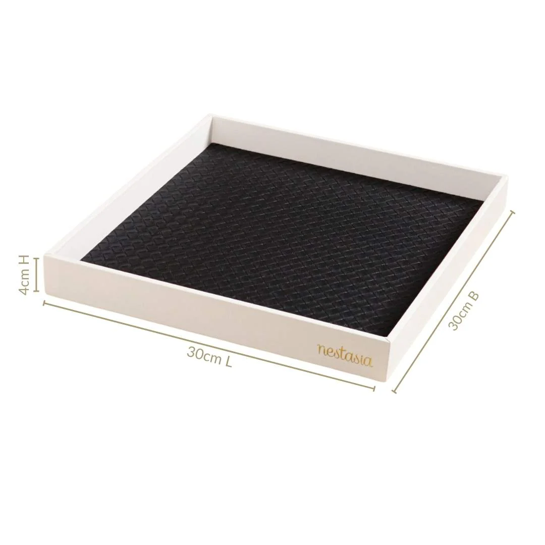 Minimalist Square Organizer Tray Black And White - Image 4
