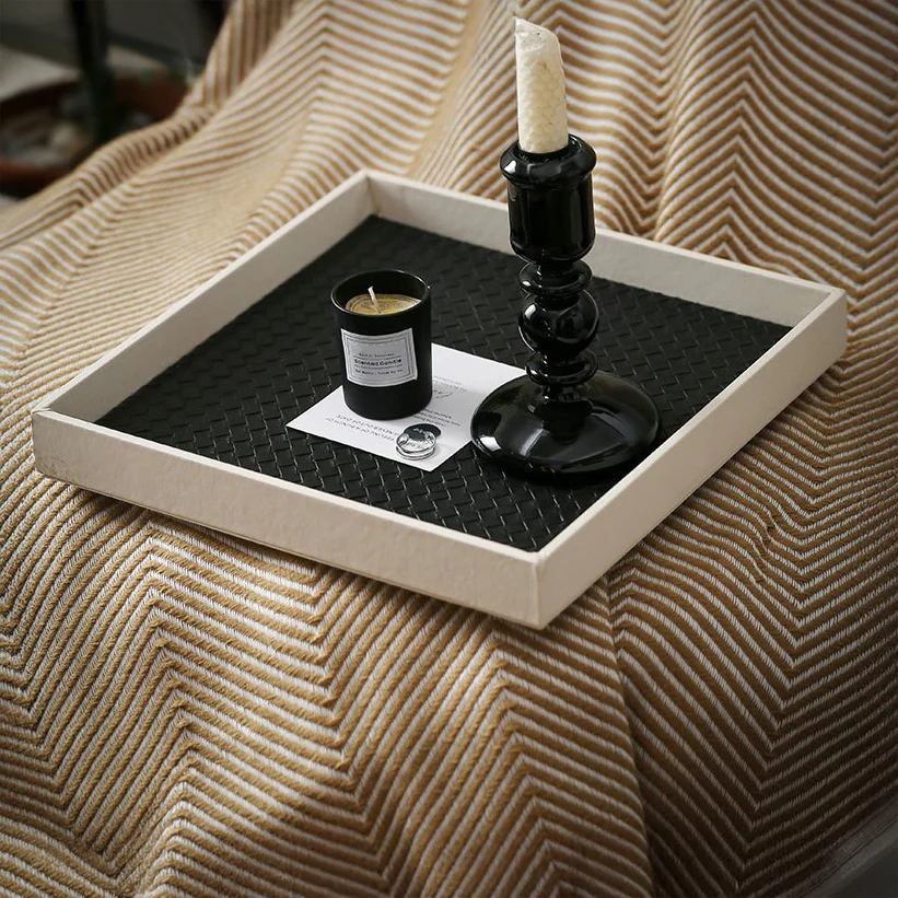 Minimalist Square Organizer Tray Black And White - Image 5