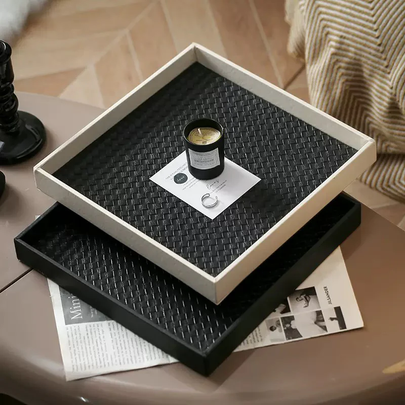 Minimalist Square Organizer Tray Black And White - Image 8