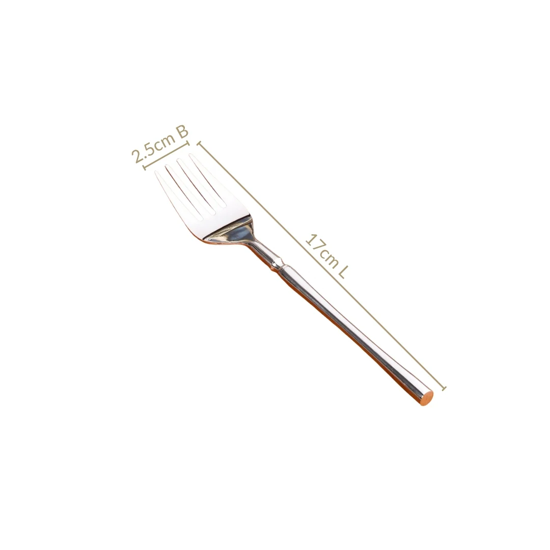 Minimalist Stainless Steel Fork Set Of 6 - Image 5