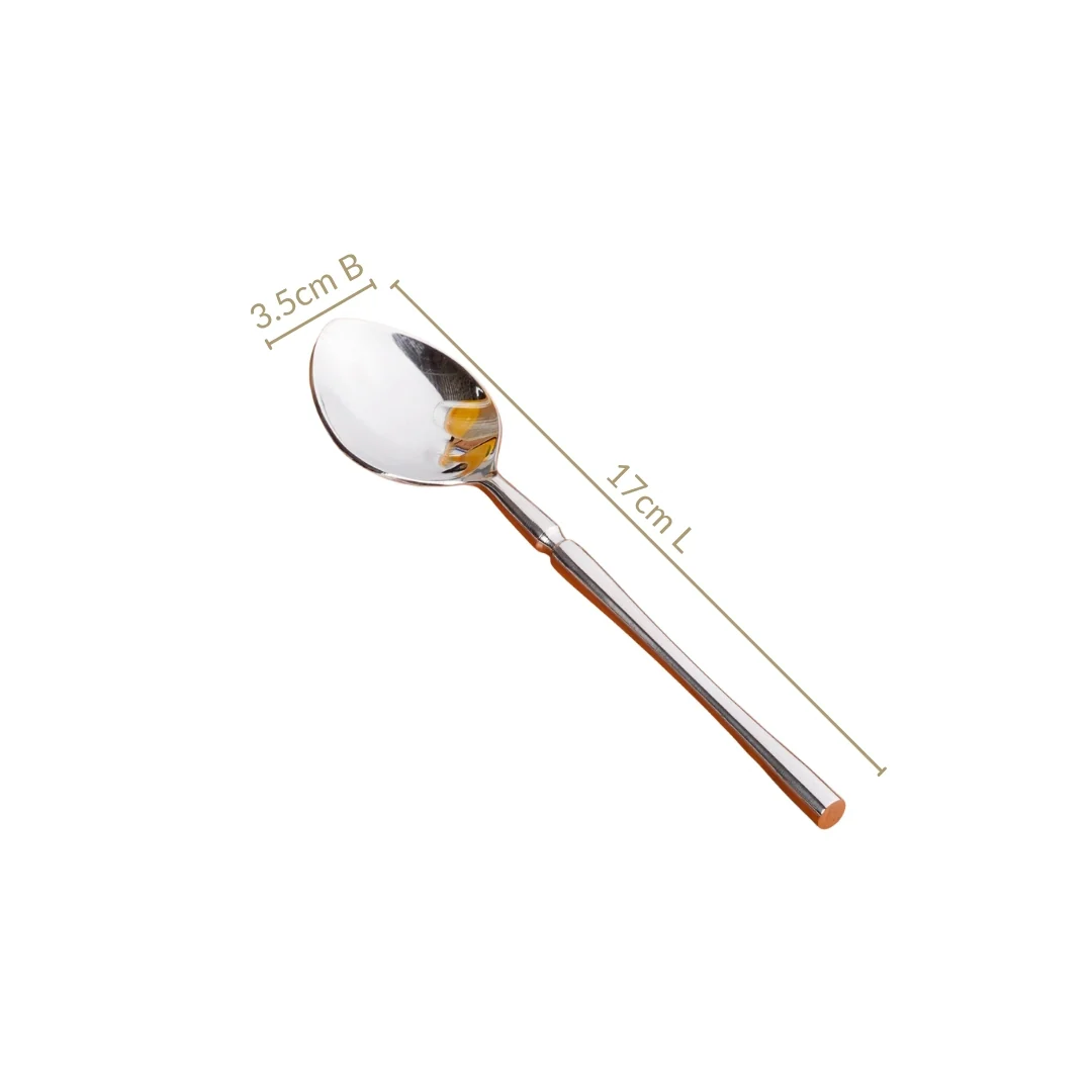 Minimalist Stainless Steel Spoon Set Of 6 - Image 4