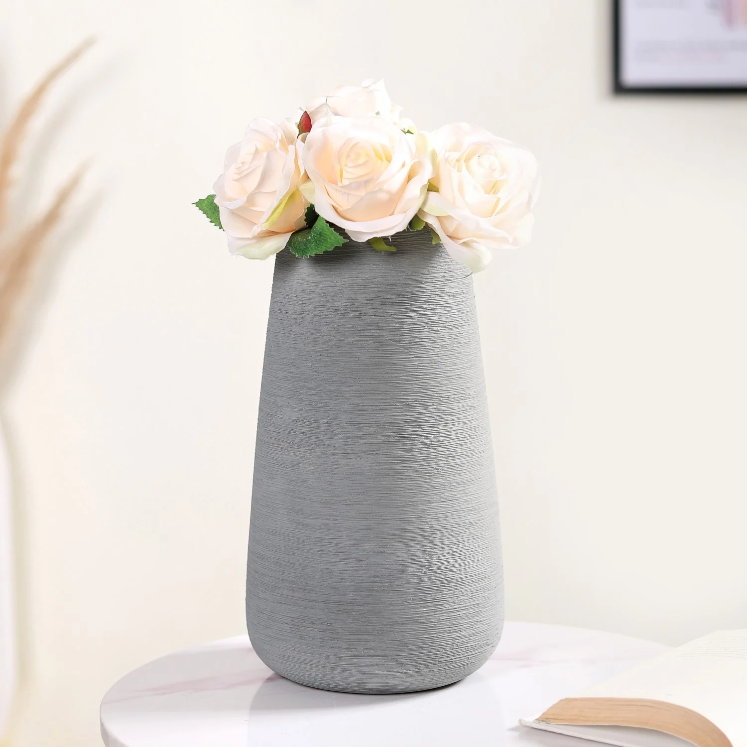 Minimalistic Textured Ceramic Vase - Image 6