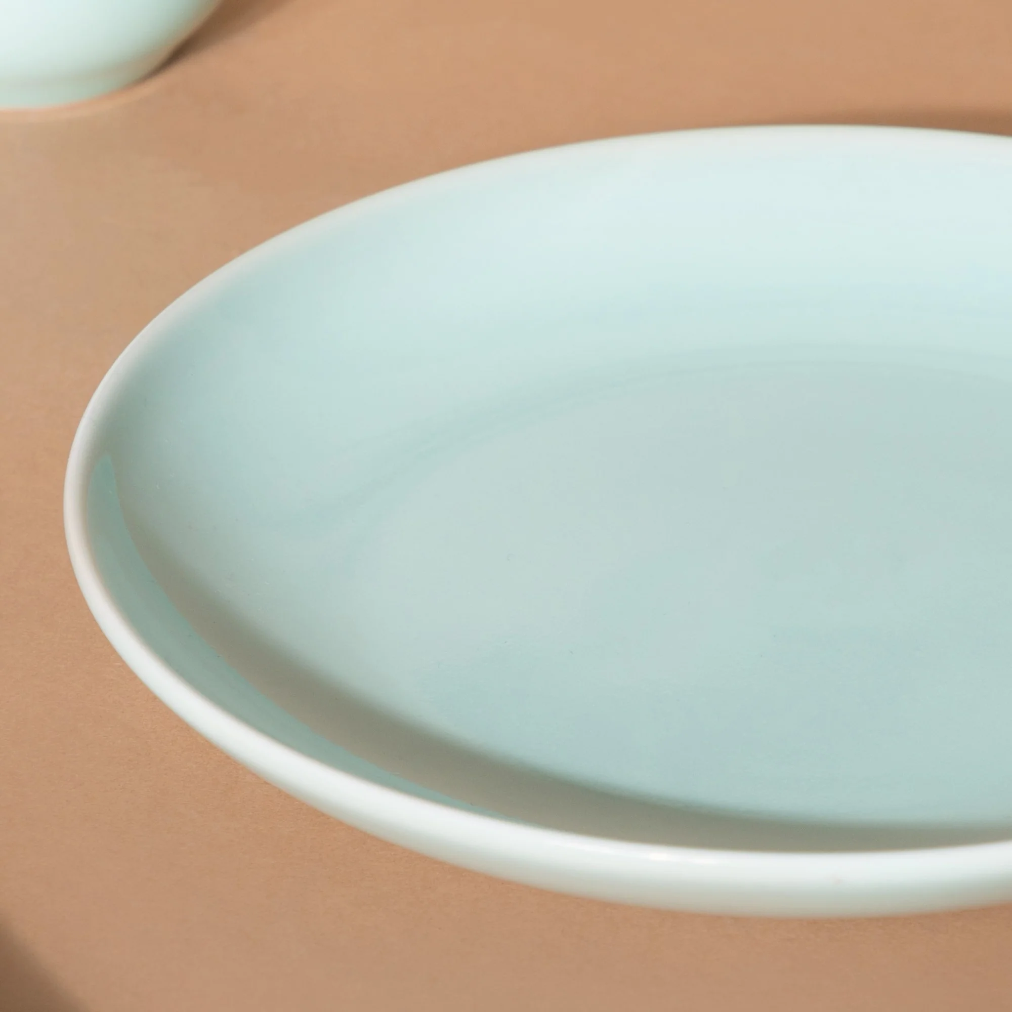 Mint Green Ceramic dinner set components For One - Image 5