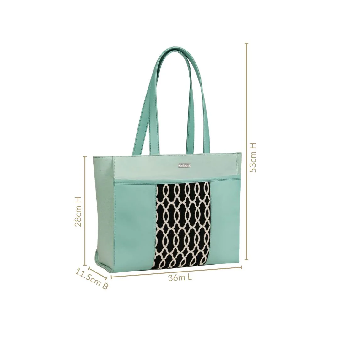 Mintdew Jacquard Tote Bag - Image 4