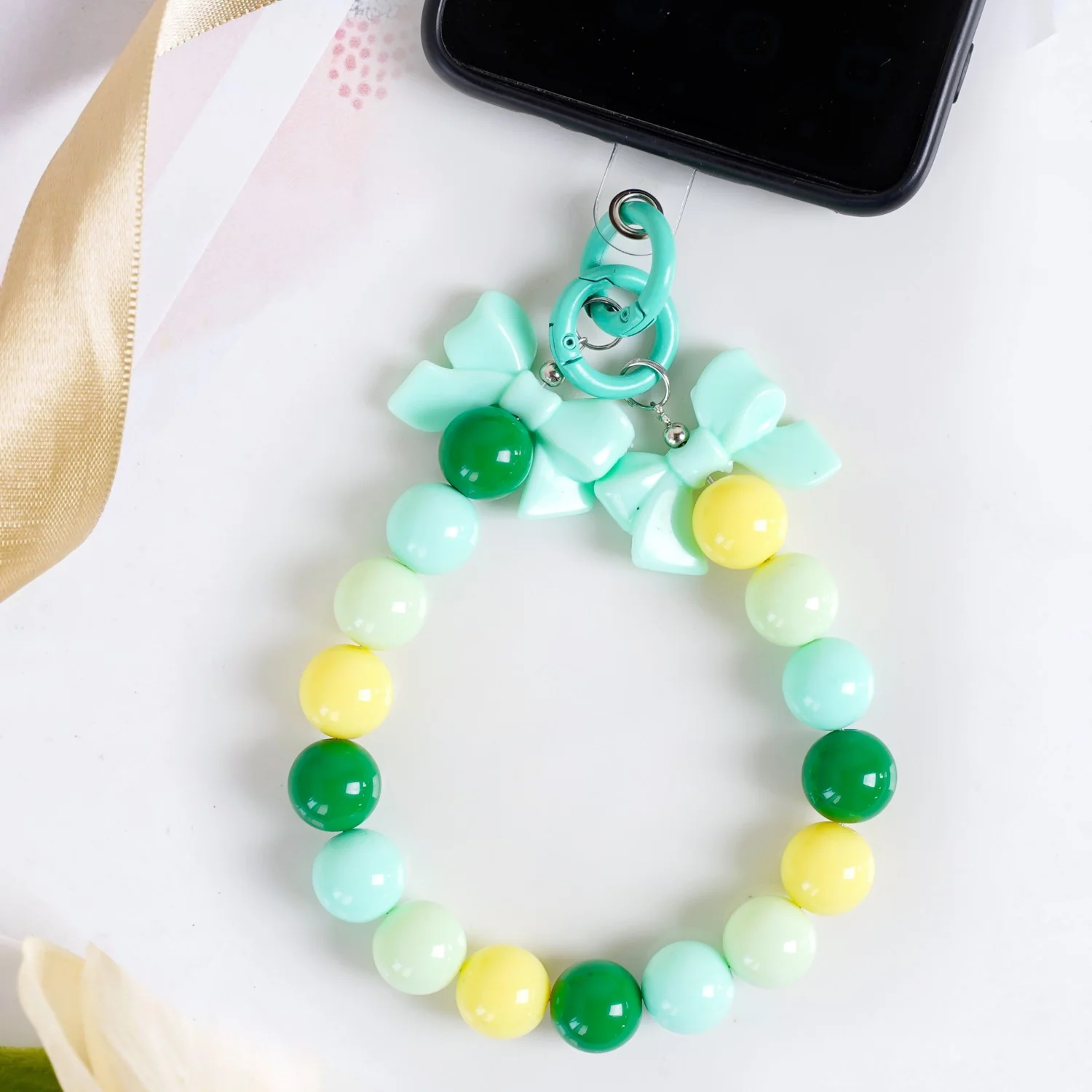 Minty Fresh Bow Keychain With Dual Clasp - Image 6