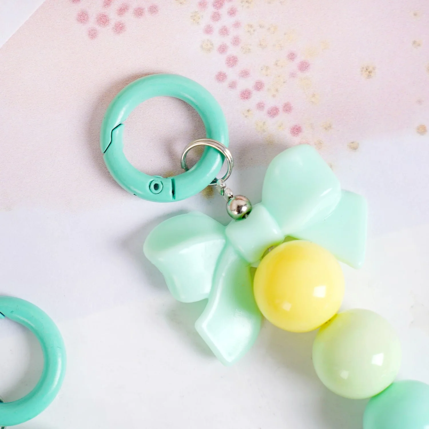 Minty Fresh Bow Keychain With Dual Clasp - Image 7