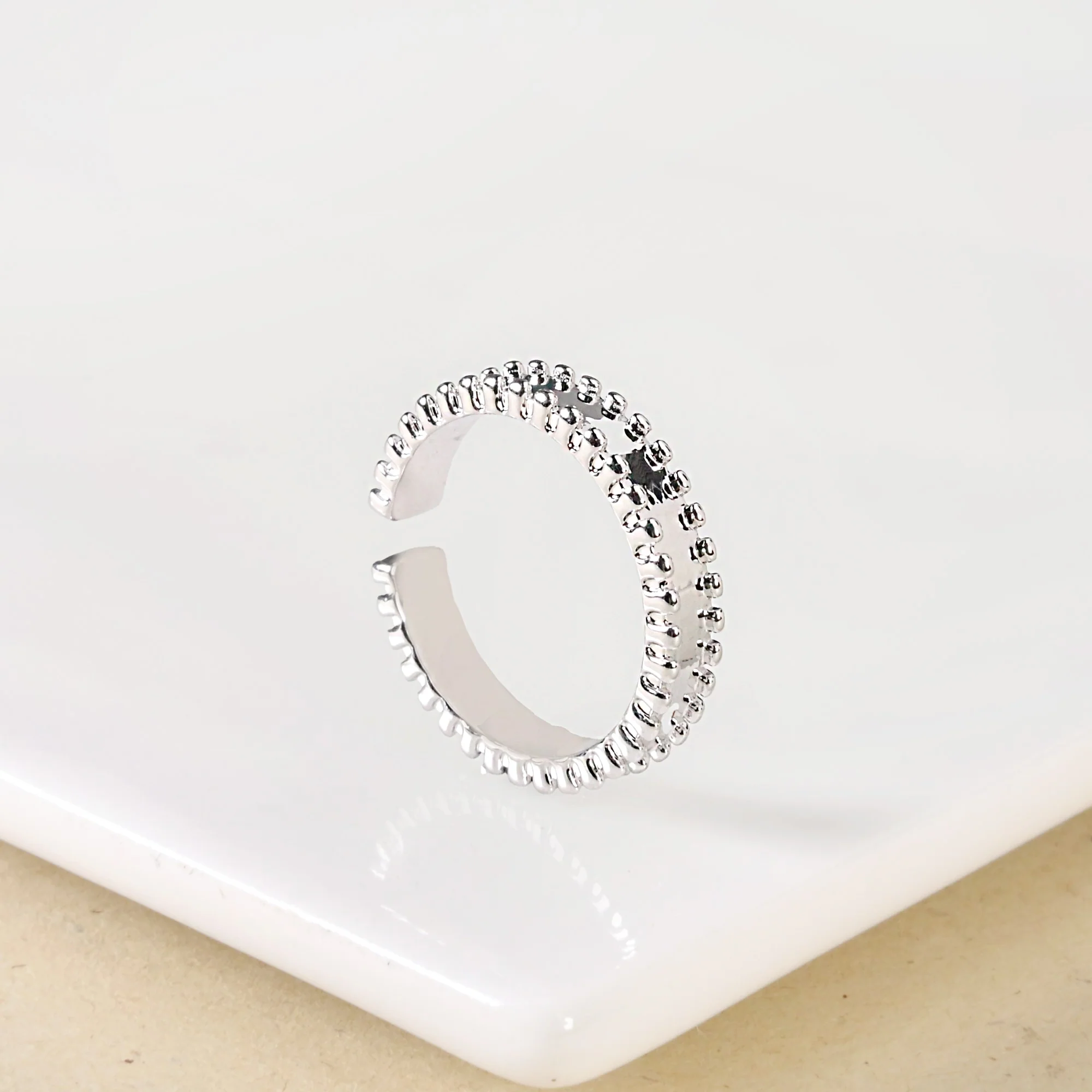 Mirror Edged Silver Ring