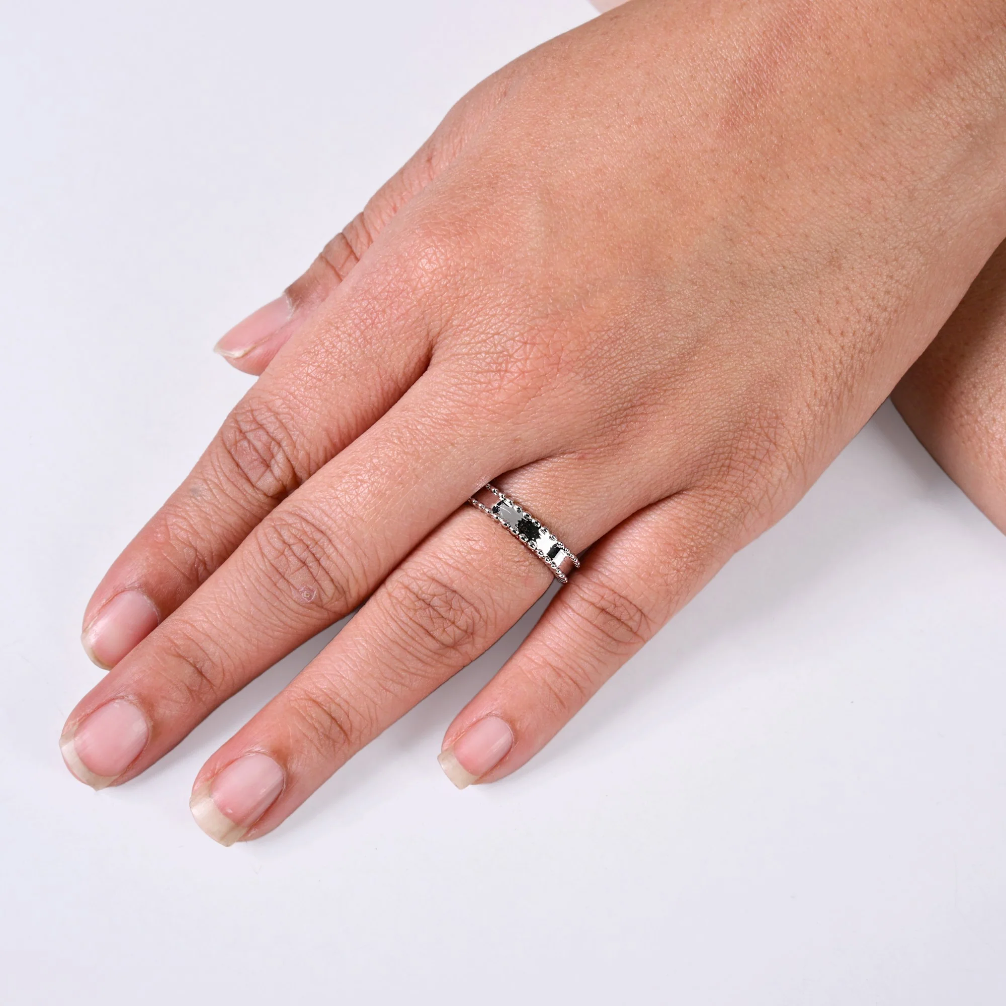 Mirror Edged Silver Ring - Image 2