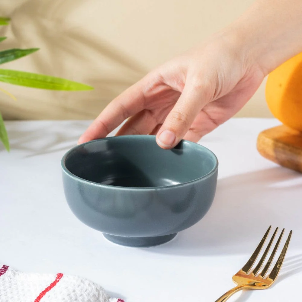 Miso Smooth Ceramic Snack Bowl Grey 200 ml - Image 2