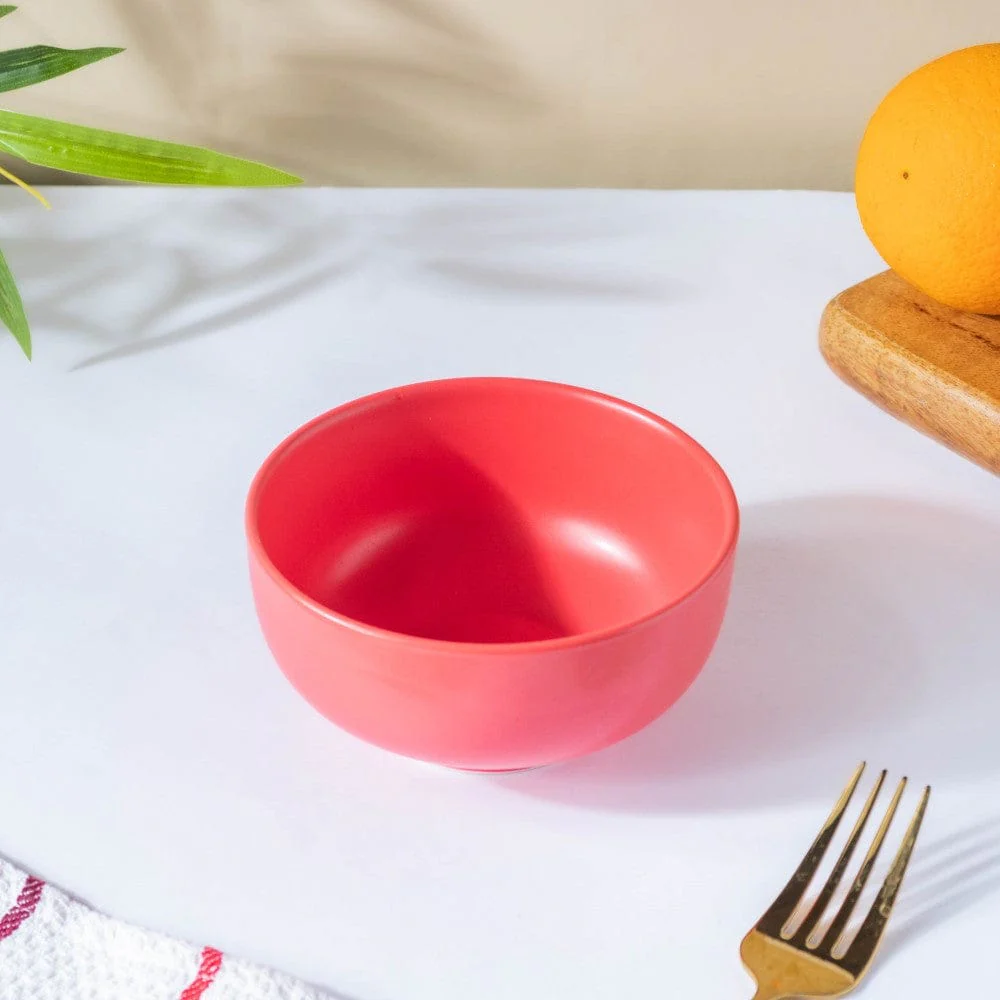 Miso Smooth Ceramic Snack Bowl Red 200 ml - Image 4