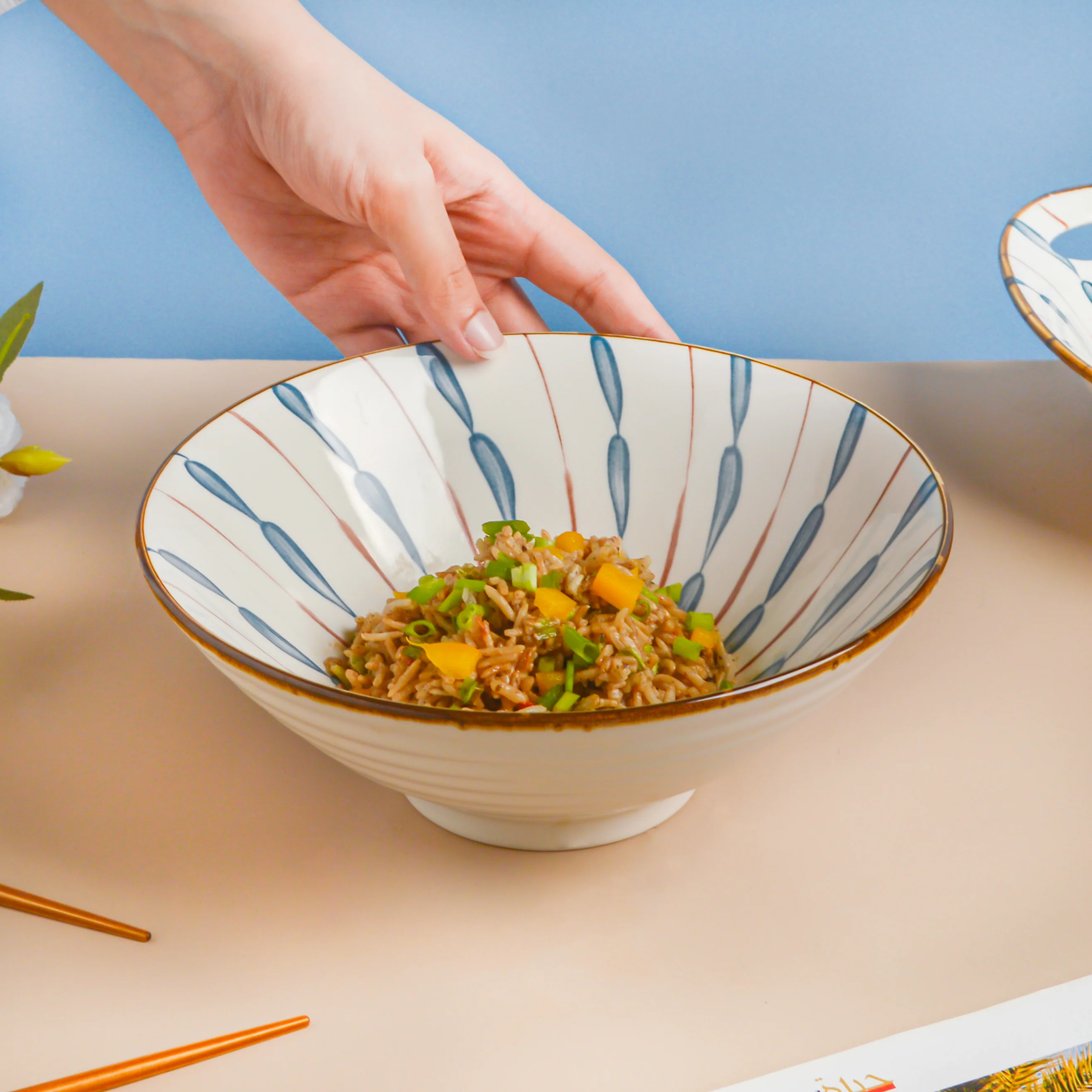 Mizo Teardrop Ceramic Ramen Bowl 900 ml - Image 2