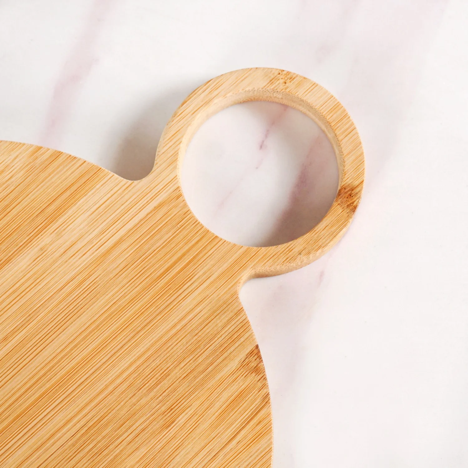 Mod Round Bamboo Serving Platter With Handle 12 Inch - Image 6