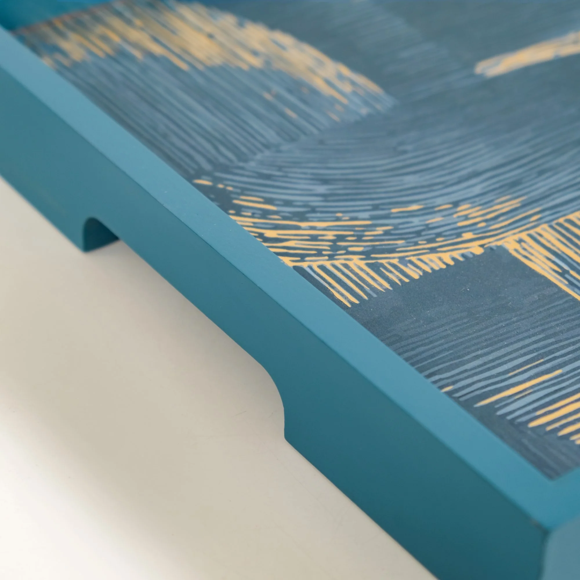 Modern Abstract Art Tray Set Of 2 Blue - Image 6