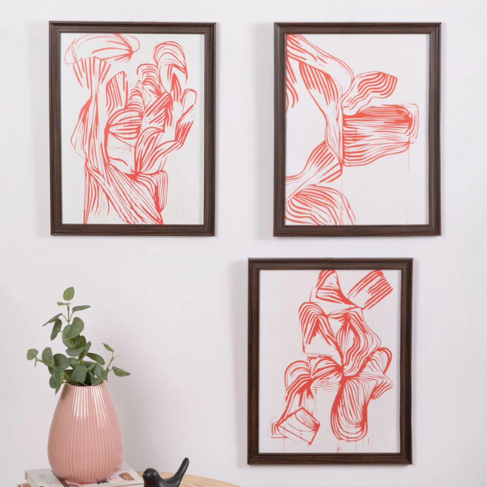 Modern Art Framed Wall Art Set Of 3 18x13 Inch - Image 8