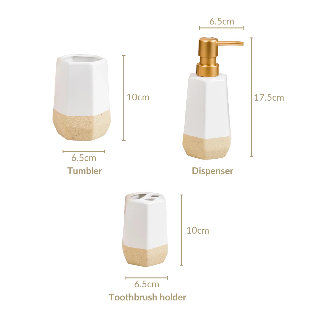 Modern Bathroom Accessories Set Of 3 - Image 6