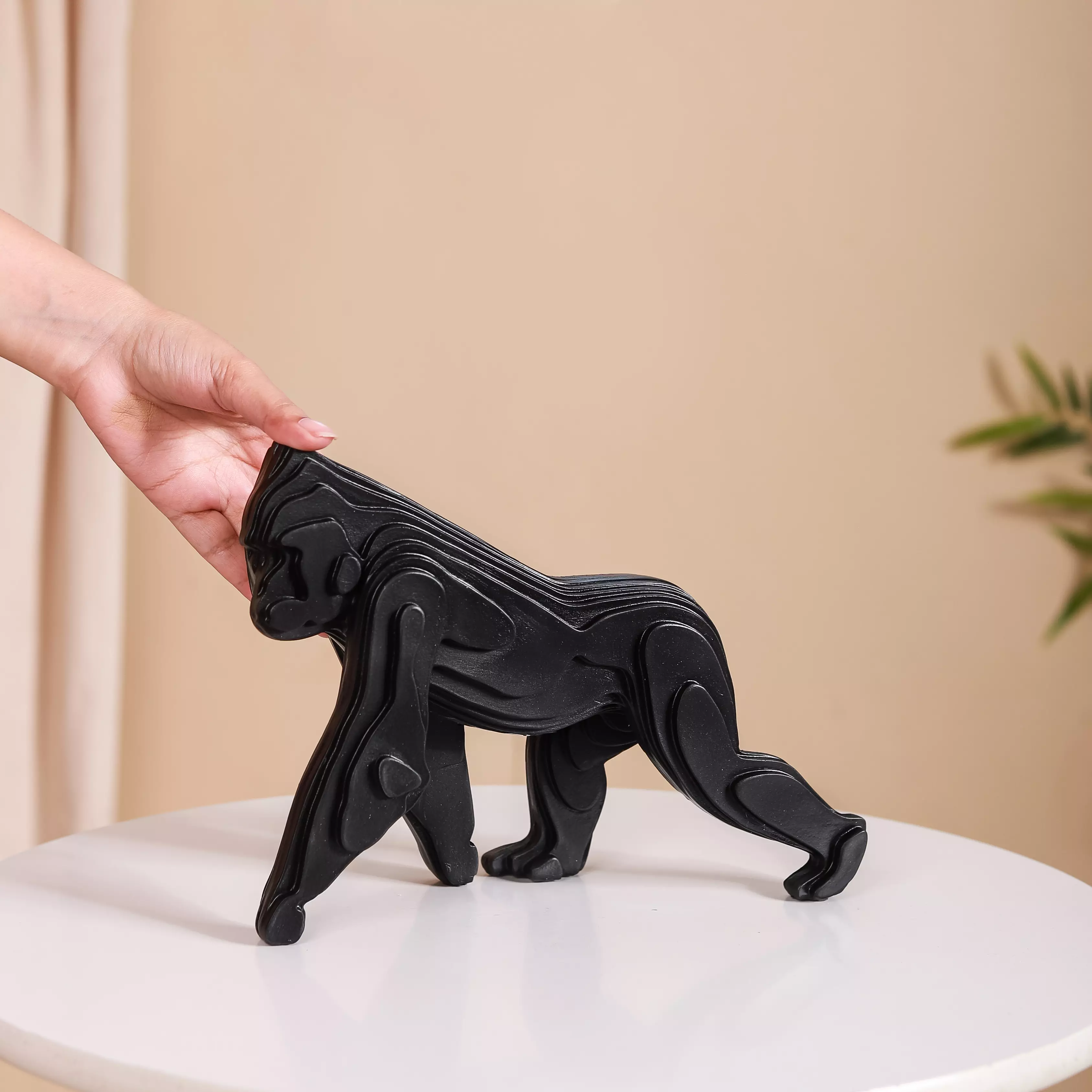 Modern Black Gorilla Showpiece - Image 3