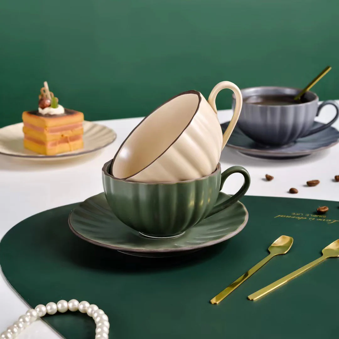 Modern Ceramic Cup With Saucer - Image 4