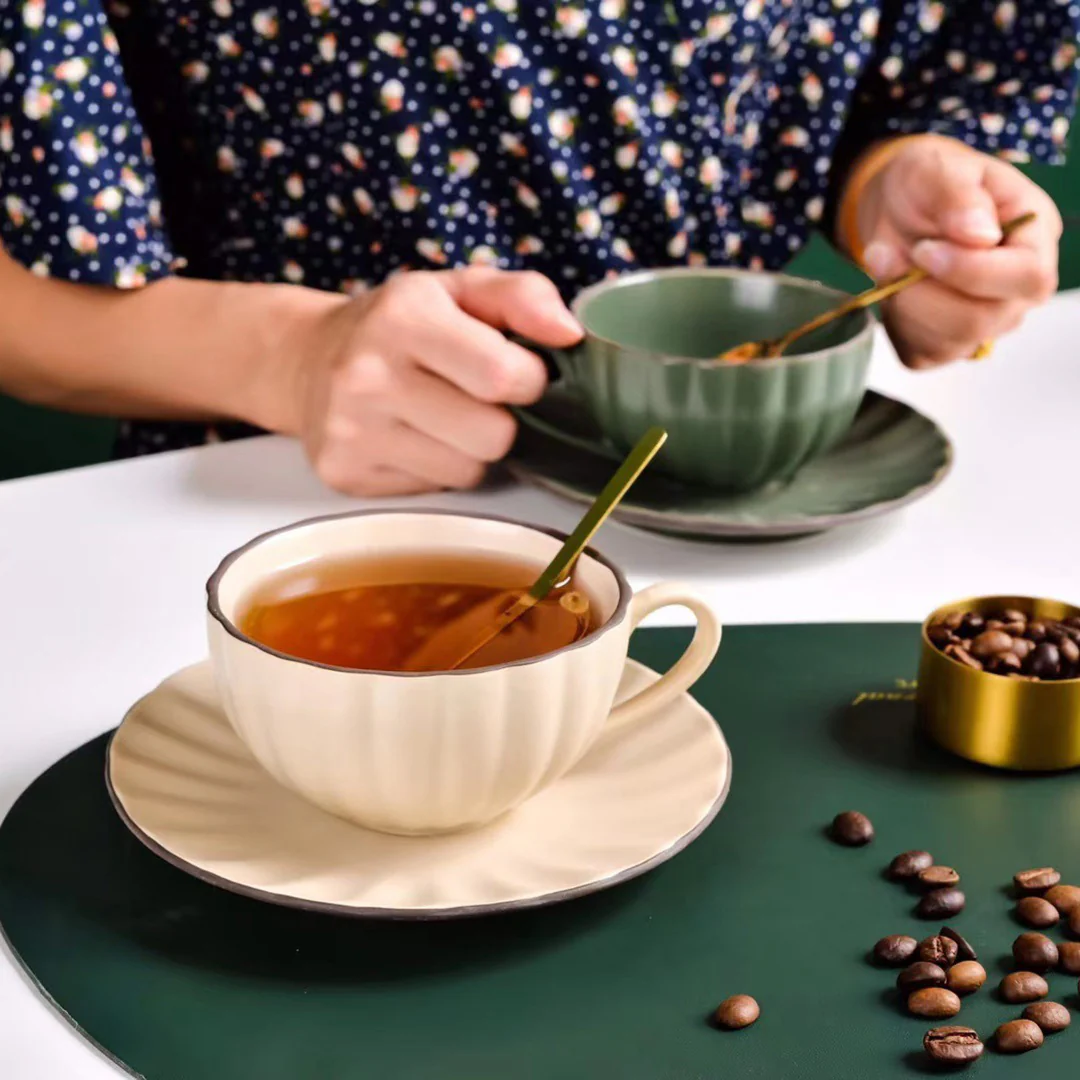 Modern Ceramic Cup With Saucer - Image 5