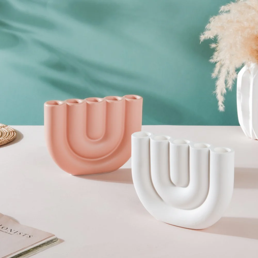 Modern Ceramic Tube Candle Holder 5 Arms - Image 10
