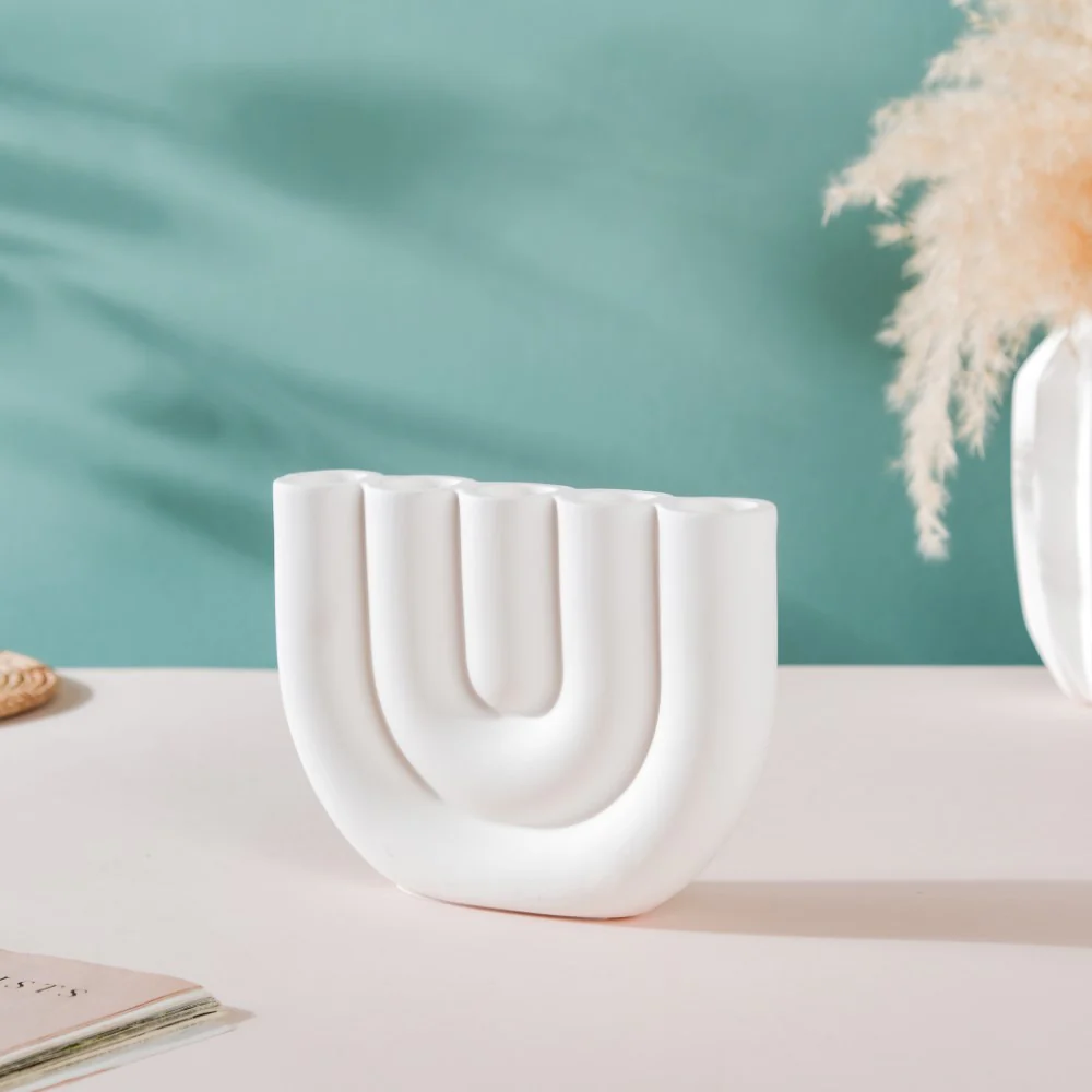 Modern Ceramic Tube Candle Holder 5 Arms - Image 4