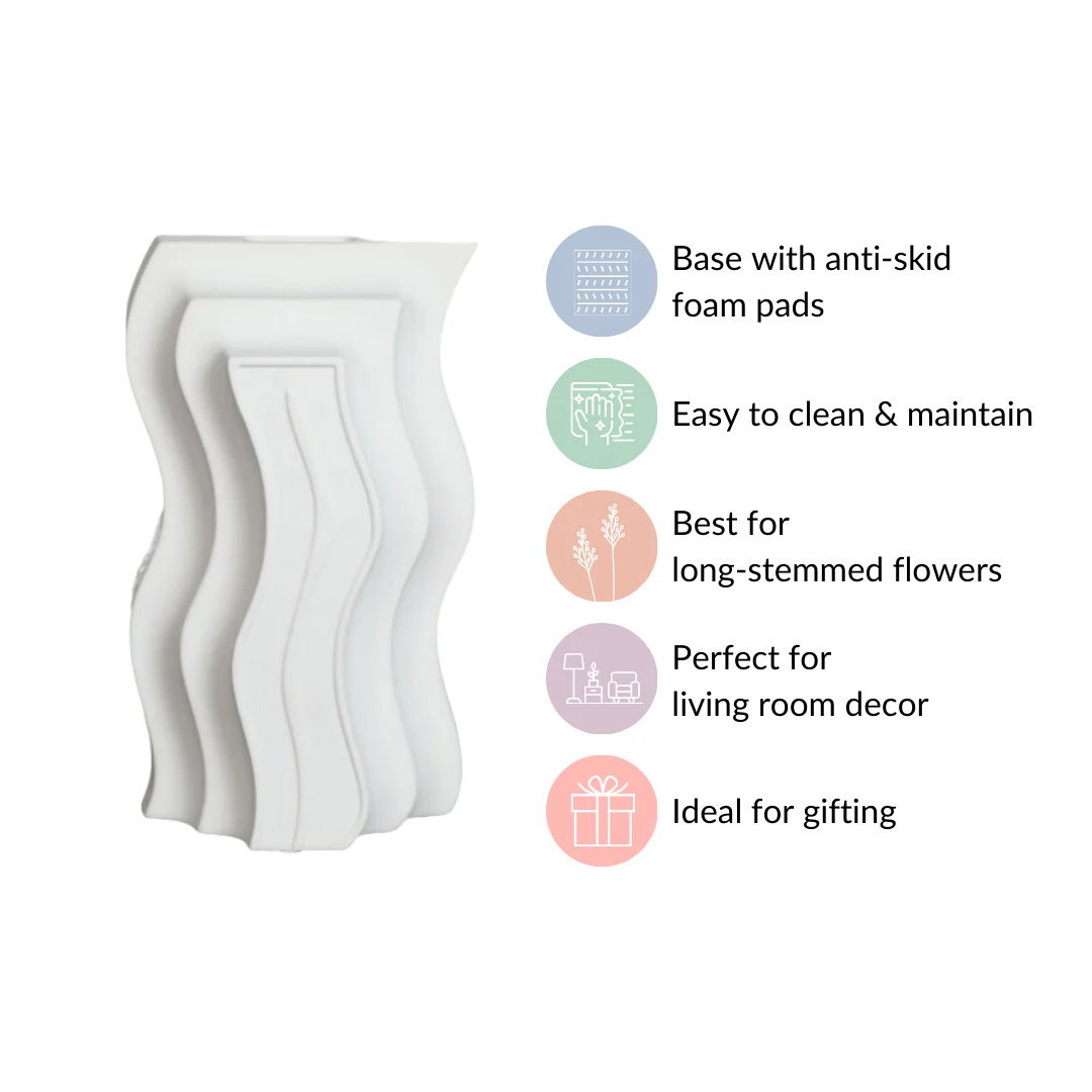 Modern Flow Decorative Vase White - Image 5