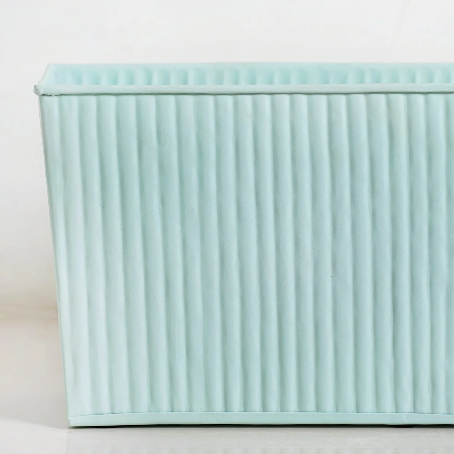 Modern Fluted Balcony Planter Mint - Image 5