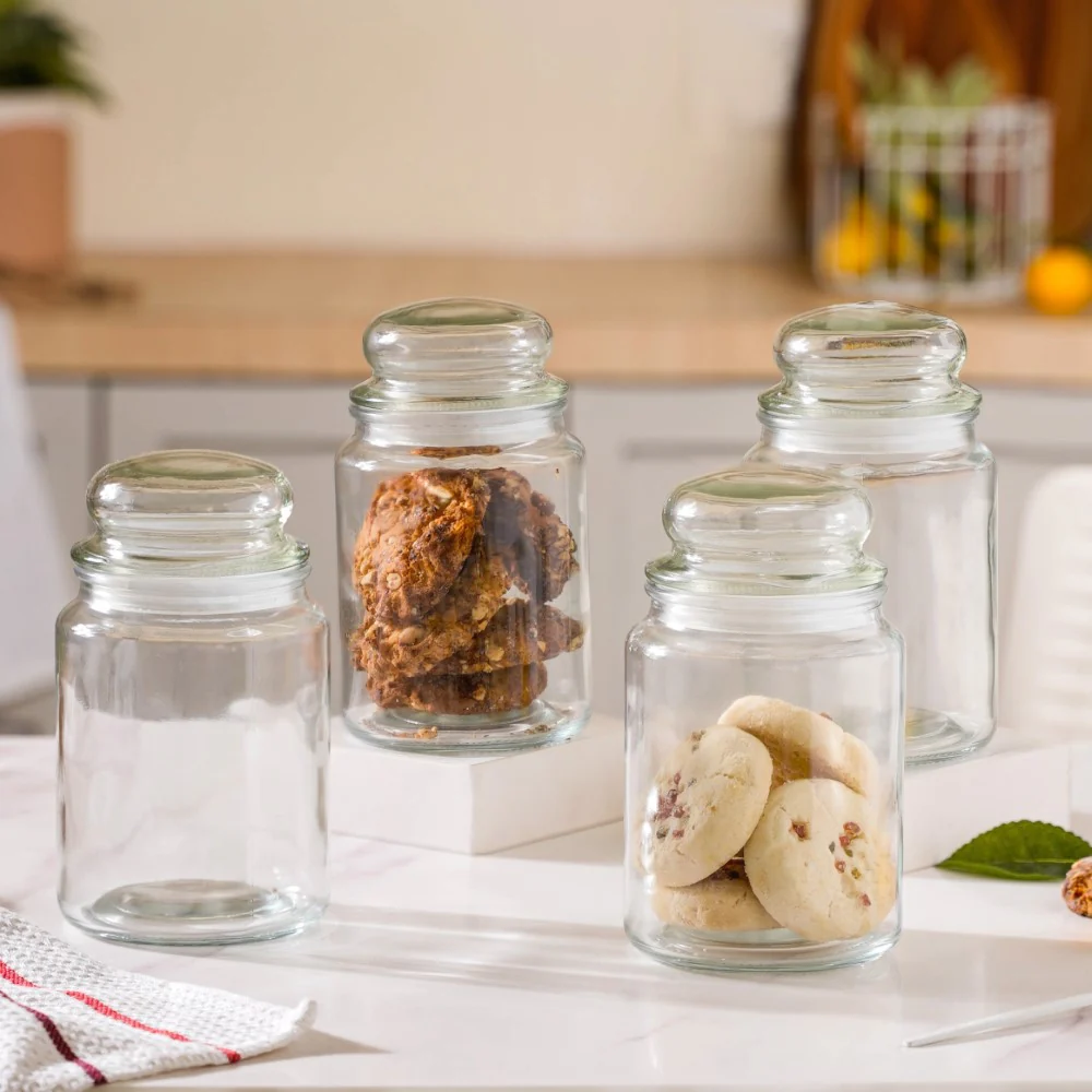 Modern Glass Jar Large Set Of 4 800ml - Image 11