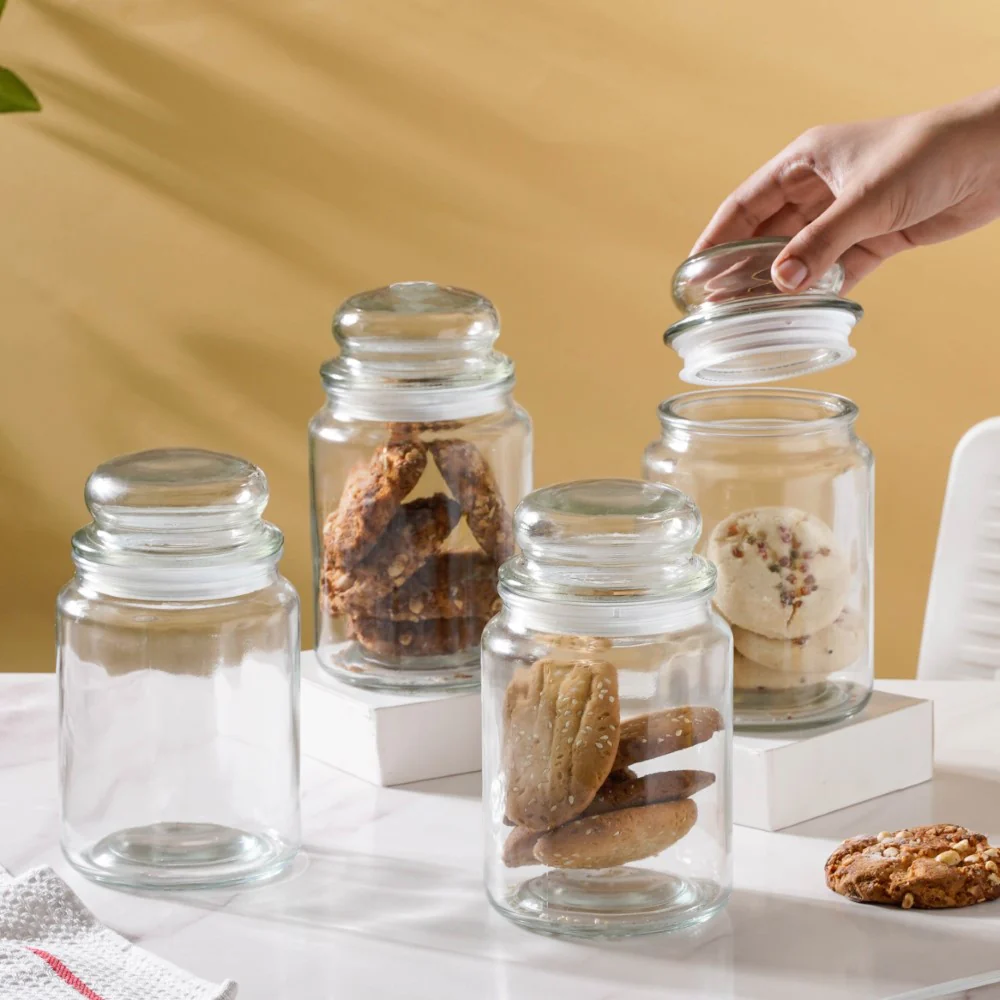 Modern Glass Jar Large Set Of 4 800ml - Image 5
