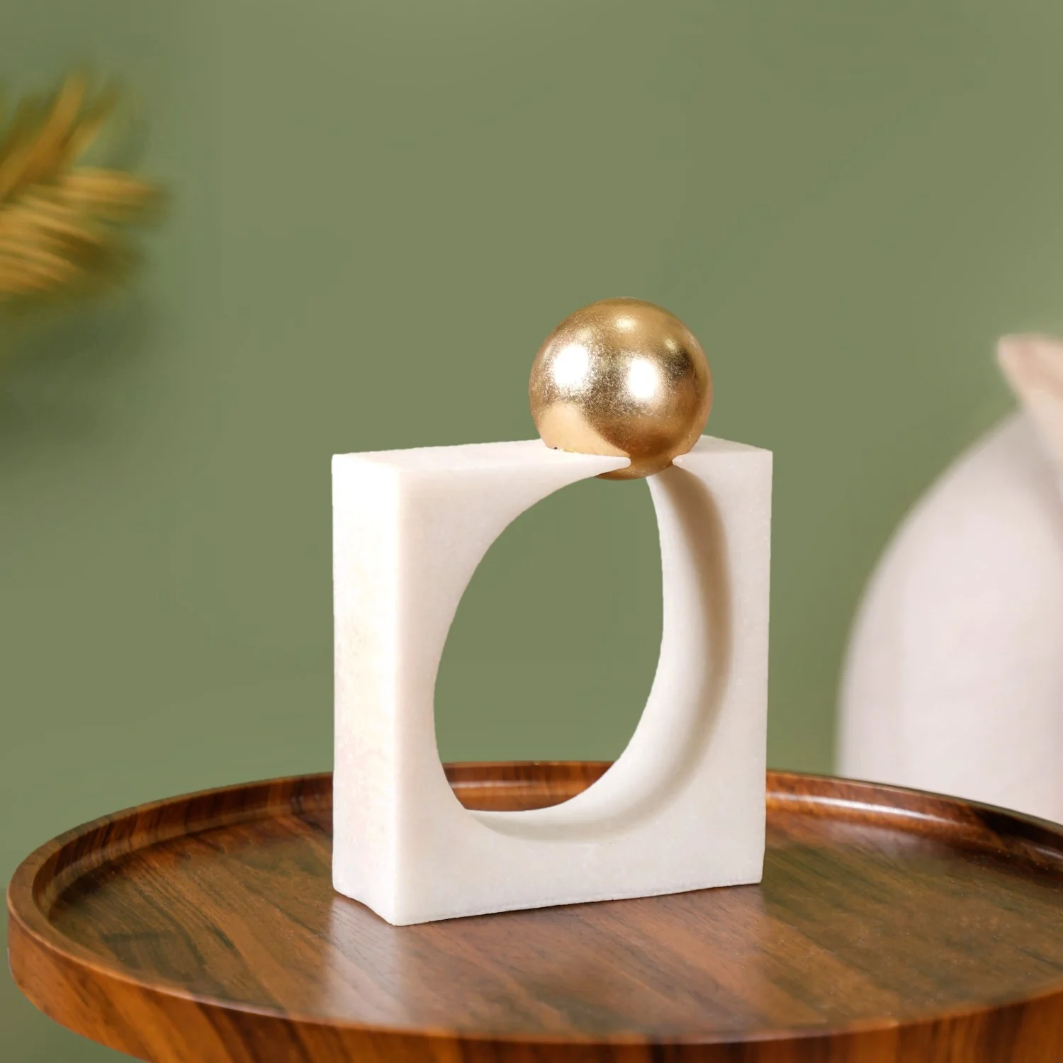 Modern Gold Orb Sculpture - Image 10