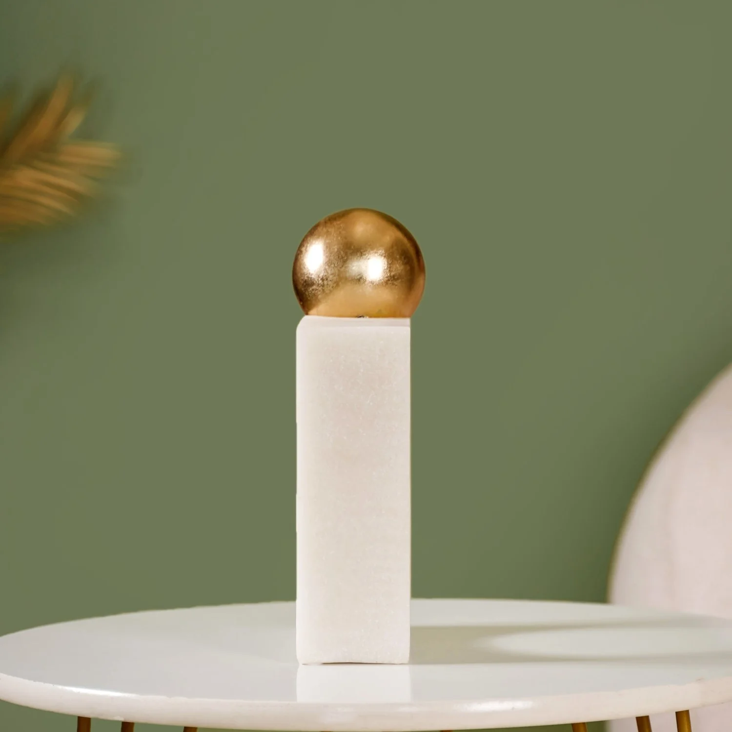 Modern Gold Orb Sculpture - Image 7