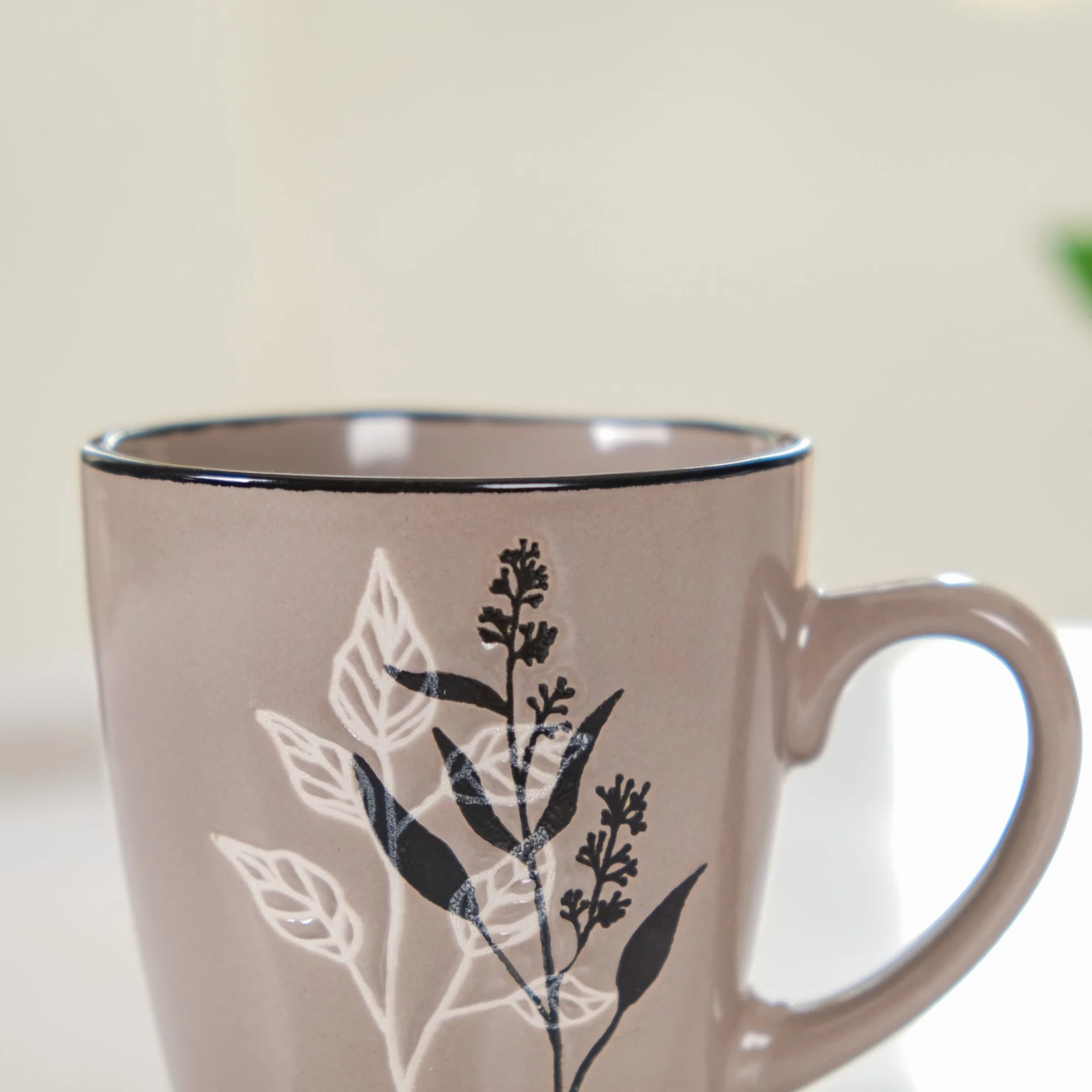 Modern Mug Set of 6 Taupe 250ml - Image 7
