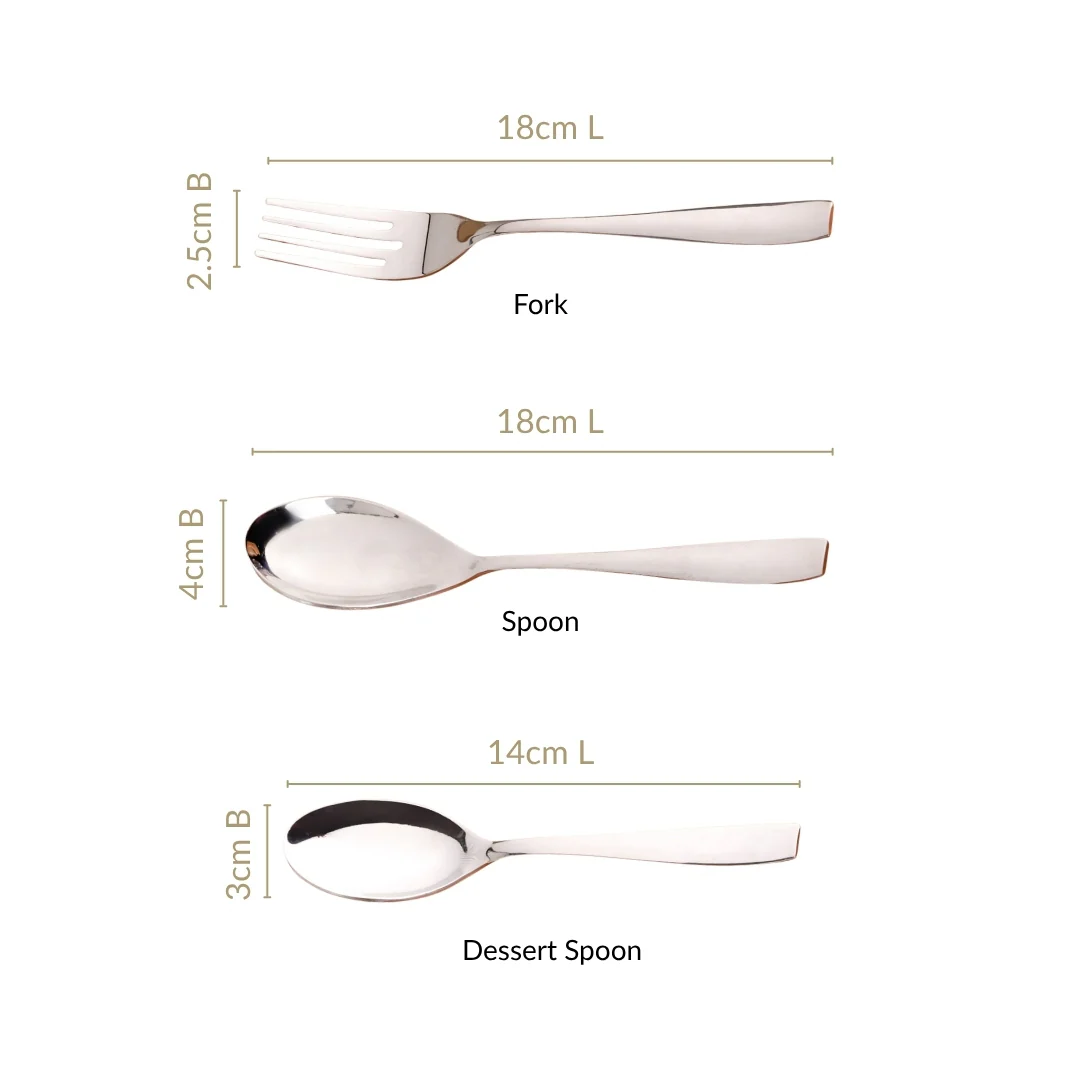 Modern Quenelle Stainless Steel Cutlery Set Of 18 - Image 4
