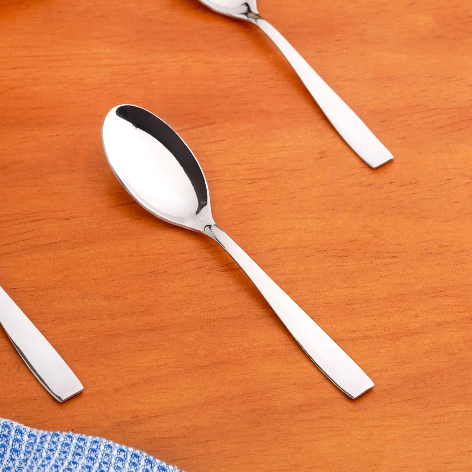 Modern Quenelle Stainless Steel Cutlery Set Of 18 - Image 8