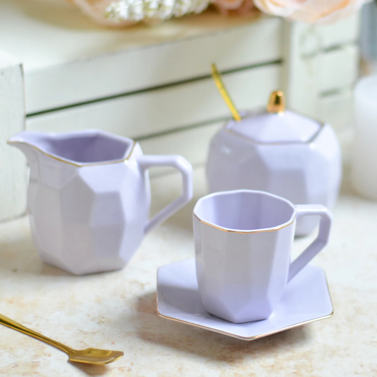 Modern Tea Set Purple - Image 3