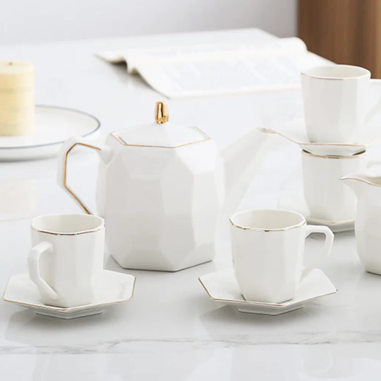 Modern Tea Set White - Image 13